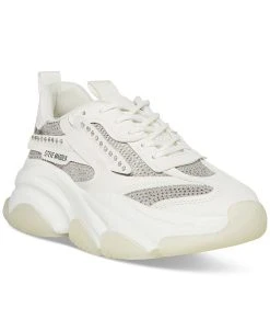 Steve Madden Women's Possession Rhinestone Chunky Lace-up Sneakers